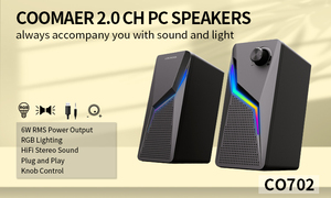 <span class=keywords><strong>2.0CH</strong></span> RGB LED ánh sáng USB điện máy tính chơi game loa cho PC - Product Image 4