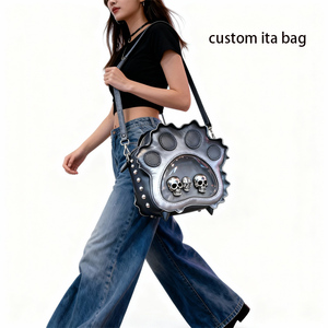 Produsen Tas Ita Transparan dengan Desain Cetak Karakter Anime, Perubahan Warna Bertahap Motif Cakar Kucing Kustom - Product Image 1