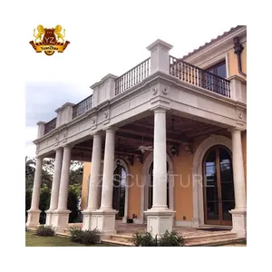 Outdoor Decorative Stone Pillar And Column Cap Designs Round Stone Granite Pillar Marble Columns Prices