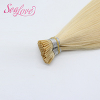 Extensions de cheveux humains Remy 100% naturels, double épaisseur, pré-collées, type I-Tip