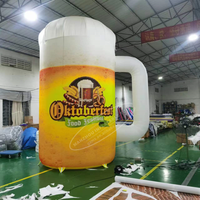 Tasse de bouteille de bière gonflable géante personnalisée ballon de plongée pour l'événement de l'Oktoberfest et les décorations d'arc