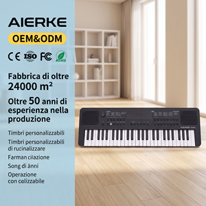 Mini clavier d'orgue <span class=keywords><strong>numérique</strong></span> portable à 49 touches <span class=keywords><strong>Piano</strong></span> électronique noir avec alimentation USB Haut-parleurs intégrés et 300 sons - Product Image 1
