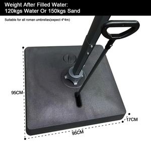 Nhiệm Vụ Nặng Nề HDPE Nước Đầy Ô Cơ Sở 360 Xoay Patio Dù Đứng 120Kg Thương Mại Ngoài Trời Cơ Sở Cho Khách Sạn Công Viên Sử Dụng - Product Image 5