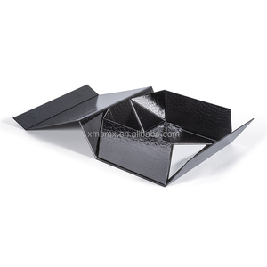 Luxury Crocodile Grain Custom Logo Foldable Perfume Wine Black Magnetic Gift Boxes