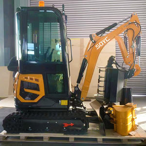 Frete Grátis 1.8 Ton Mini Escavadeira Terraplanagem Máquinas Pequeno Bagger Paisagismo Borracha All Terrain Crawler Micro Escavadeira - Product Image 2