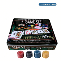 Ensemble de jeu de casino complet avec jetons de poker et roue de roulette pour soirées de jeu pour adultes et divertissements en club