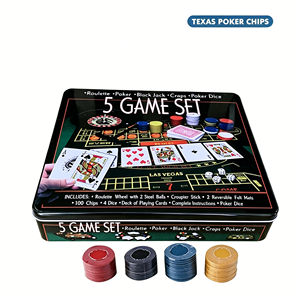 Ensemble de jeu de casino complet avec jetons de poker et roue de <span class=keywords><strong>roulette</strong></span> pour soirées de jeu pour adultes et divertissements en club - Product Image 1