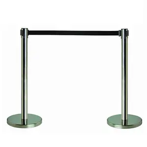 Protection Metal Crowd Control Fencing Stainless Steel Webbing Post And Base Crowd Protection Barrier Fence