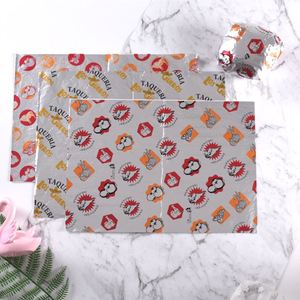 Papel de Aluminio para Envolver Alimentos con Impresión Personalizada, Diseño de Panal, Envoltorio para Hamburguesas - Product Image 6