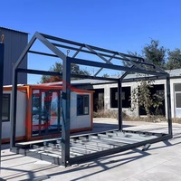 Casa Prefabricada de 20 Pies con Techo Puntiagudo, Estructura de Acero Galvanizado para Oficina, Taller, Construcción, Contenedor