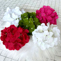 Têtes de fleurs d'hortensia artificielles en soie, 27 feuilles, pour décorations murales et de sol de lieux de mariage, accessoires photo