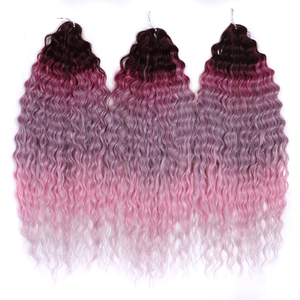 Estensioni per Trecce Sintetiche Ariel Curl Twist Crochet 22 Pollici, Onda d'Acqua, Bionde Arcobaleno Colorate, 60 Ciocche 300g, Permanibili - Product Image 1