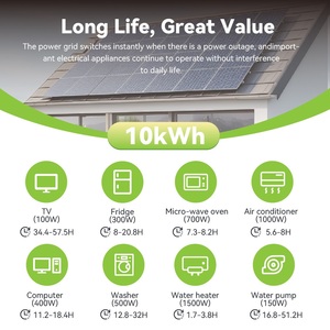 Residential Wall Mounted Lithium <b>Battery</b> 10.24kWh for <b>Backup</b> Power - Product Image 3