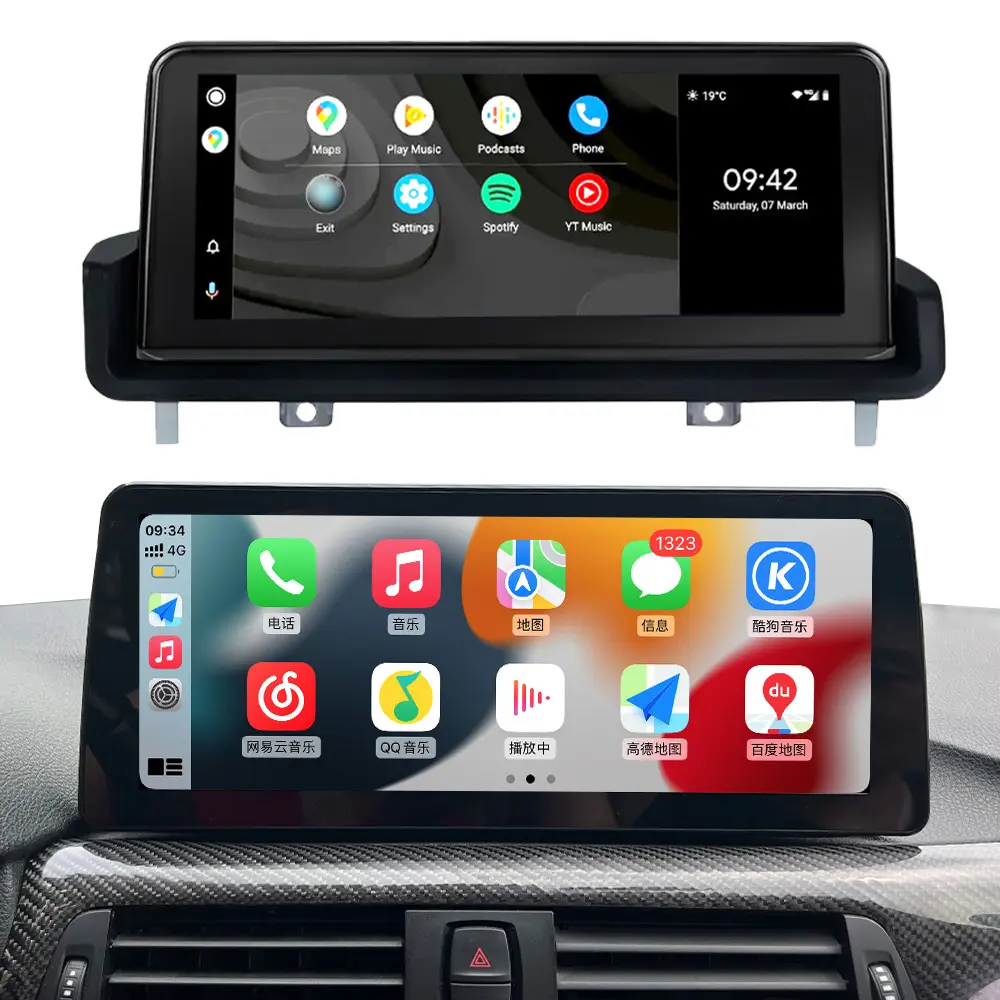 Carabc không dây Apple Carplay Android Auto Car đa phương tiện cho BMW 5 3 Series F30 NBT CIC Linux Hệ thống điều hướng màn hình