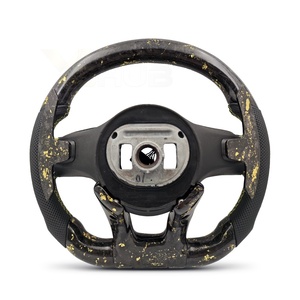 Volante LED de Fibra de Carbono Forjado Dorado para <span class=keywords><strong>Mercedes</strong></span> Benz W221 W222 W212 W213 GLE W167 W164 Clase C W205 C300 <span class=keywords><strong>4matic</strong></span> 2015 - Product Image 2