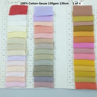 Tissu textile de maison léger et respirant, best-seller aux États-Unis, coton froissé, double couche, uni, teint, gaze, mousseline pour sacs et jouets
