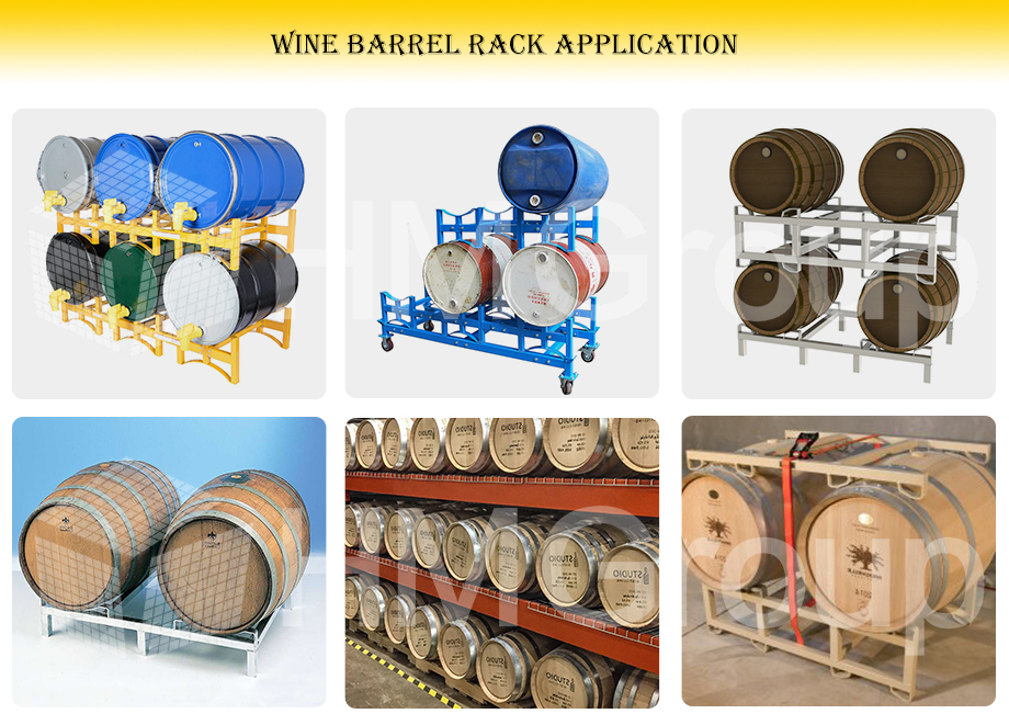 HM Powder Coated Steel Storage Oil Barrel Drum Racks|