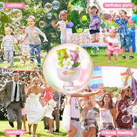 Machine à bulles en forme de bouquet, alimentée par batterie au lithium, pour jardin et fêtes de mariage, jouets pour enfants