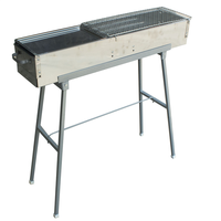 Barbecue à charbon de bois pliable en acier inoxydable