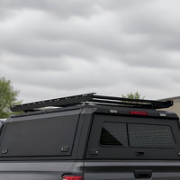 Capot de camionnette Toyota en aluminium noir avec grande fenêtre coulissante en verre, sur mesure pour Tundra 2022, capacité de 6,5 pieds (601-800L)