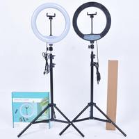 Pabrik Cina Menyediakan Lampu Selfie LED 12 inci dengan Tripod & Penyangga Ponsel untuk Live Streaming, Makeup, Video YouTube