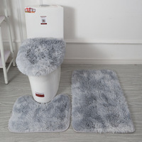 Offre Spéciale : Ensemble de 3 Tapis de Toilette Doux et Moelleux, Tapis de Salle de Bain Absorbants et Fluffy, Tapis de Salon Nordique