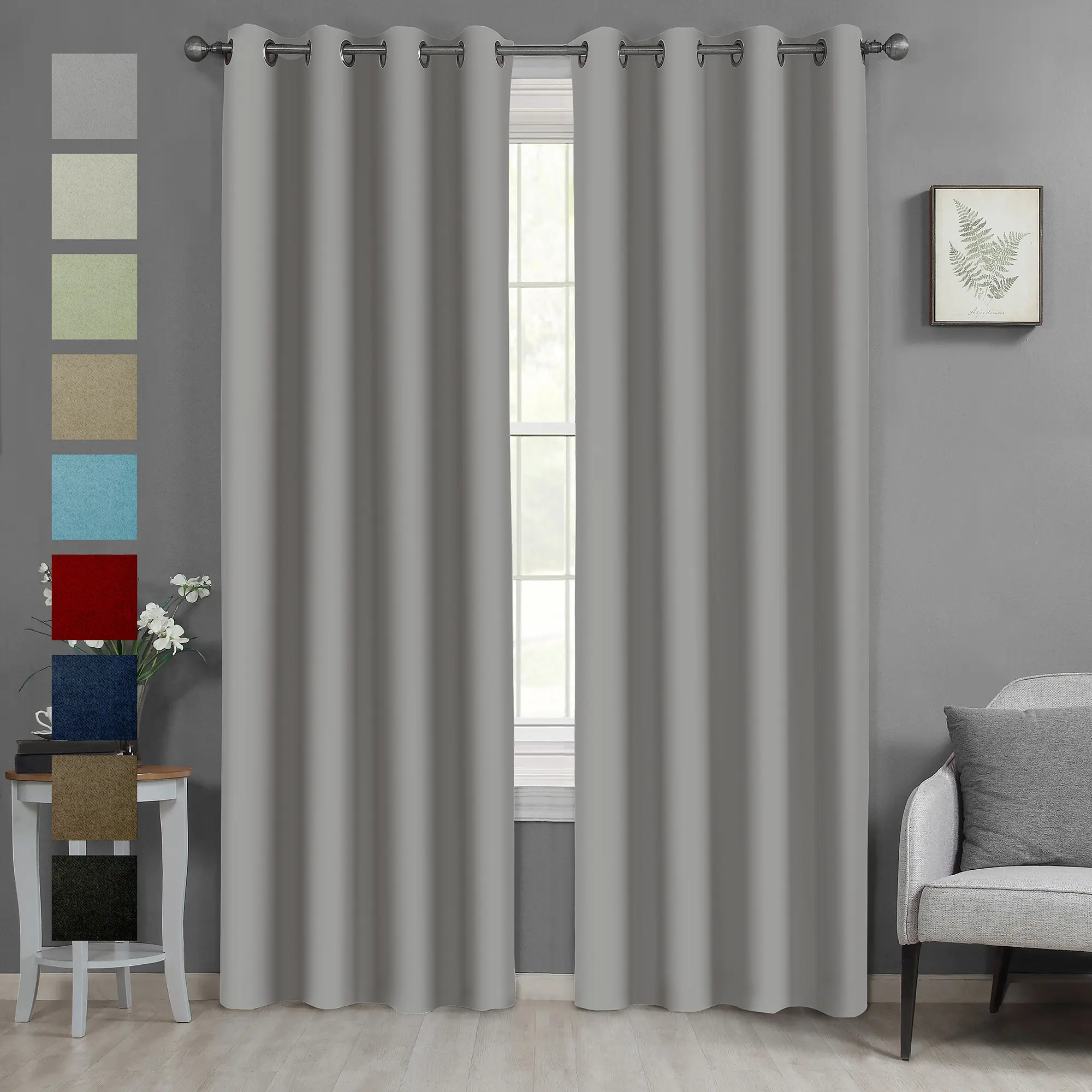 OWENIE Blackout Curtain For Bedroom Living Room Insulating Modern Style Windows Curtain Home Decoration Solid Colors Custom Size