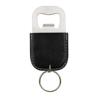 Porte-clés décapsuleur en cuir PU, breloque pour sac à main, porte-anneau, logo gravé, couvercle de canette de bière en acier inoxydable, pendentifs