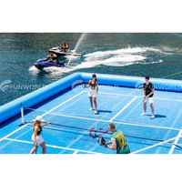 Terrain de tennis flottant gonflable de taille personnalisée, arène, jeu de sport, terrain de pickleball gonflable à vendre