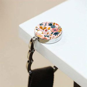 Folding Round Bag <b>Hook</b> Table-side Handbag Hanger with <b>Adhesive</b>-backing - Product Image 4