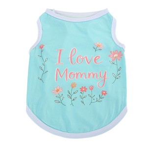 Gilets imprimés mignons pour chiens, « J'aime Maman Papa », vêtements de Saint-Valentin pour petits chiens, toutes saisons, style coton confortable - Product Image 2