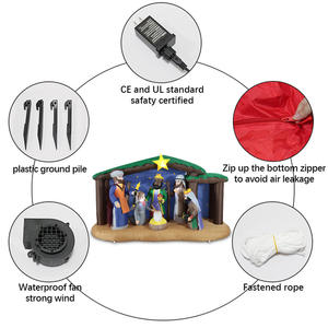 نفخ مخصصة مشهد المهد في الهواء الطلق عيد الميلاد نفخ مع يسوع للفناء حديقة ديكور الحديقة - Product Image 4