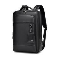 Mochila de Negocios de Diseño Moderno, Impermeable, de Material PU, Mochila para Computadora de Gran Capacidad