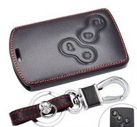 Keyyou-étui de clé de voiture en cuir à 4 boutons pour Renault Koleos, Laguna, Megane 1, 2, 3, Sandero, Scenic, Captur, Clio, Fluence