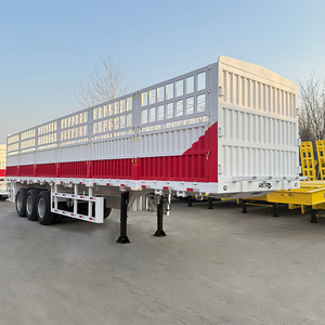Semi-remorque porte-conteneurs 3 essieux 60 tonnes avec clôture en acier pour <span class=keywords><strong>transport</strong></span> de conteneurs 20/40 pieds, 12 verrous de conteneur, personnalisable pour port - Product Image 1