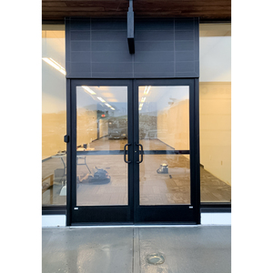 <span class=keywords><strong>Puerta</strong></span> Comercial de Aluminio para Tienda con Paneles de Vidrio Antibalas, Puertas de Entrada con <span class=keywords><strong>Barra</strong></span> Antipánico - Product Image 6