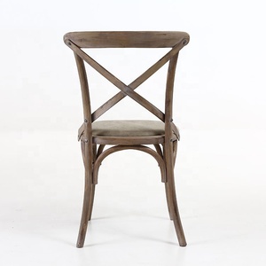 <span class=keywords><strong>Sillas</strong></span> de comedor de <span class=keywords><strong>madera</strong></span> natural de alta calidad con diseño cruzado antiguo moderno para bodas, eventos y apartamentos - Product Image 3