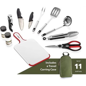 Équipement de cuisine de camping certifié BSCI, ensemble d'ustensiles de cuisson de camping, sac de cuisine portable pour pique-nique, appareils de barbecue pour feu de camp - Product Image 3