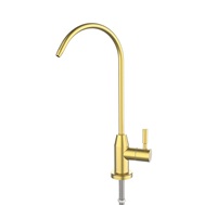 Robinet d'eau RO en acier inoxydable 304, col de cygne 1/4 pouce, pour système de purification d'eau de cuisine - Vente chaude