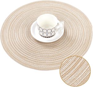 เสื่อรองจานกลมทำด้วยมือเสื่อหญ้าทะเลถักสำหรับโต๊ะอาหาร - Product Image 3
