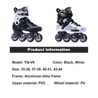 Patins à roulettes de slalom en ligne pour adultes, hommes et femmes, patins fantaisie, support en alliage d'aluminium