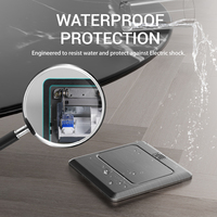 Boîte de sortie au sol moderne étanche et anti-poussière Filet de sol Prise Cat6 avec ports USB a et USB C