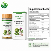 Capsules de bien-être aux extraits de plantes avec berbérine, ail, artichaut, chardon-marie, 60 capsules