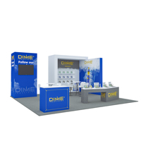 Compartiment de stockage de supports d'affichage lumineux portatifs pour des expositions de salons commerciaux comportant le matériel graphique de tissu de tension