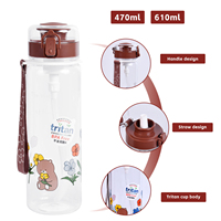 Tritan Children's Water Cup BPA Free 470ML-610ML Botellas de bebida de vidrio de plástico