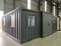 Maison conteneur préfabriquée extensible de 40 pieds, micro-villa en acier pour bureau, école, hôtel, logement, cuisine