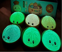 Jouets Squishy de Décompression en PU, Simulation de Boulettes, à Presser, à Rebond Lent, avec Expressions, Grandes Boulettes, Boîte Mystère, Jouet Bonbon