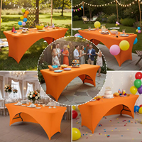 Nappe rectangulaire extensible à bords élastiques, résistante aux plis, couleur unie, lavable, pour fêtes et salles à manger