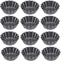 Mini moules à tarte en étain, 12 pièces, meilleure vente