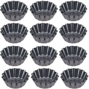 Mini moules à tarte en étain, 12 pièces, meilleure vente - Product Image 2